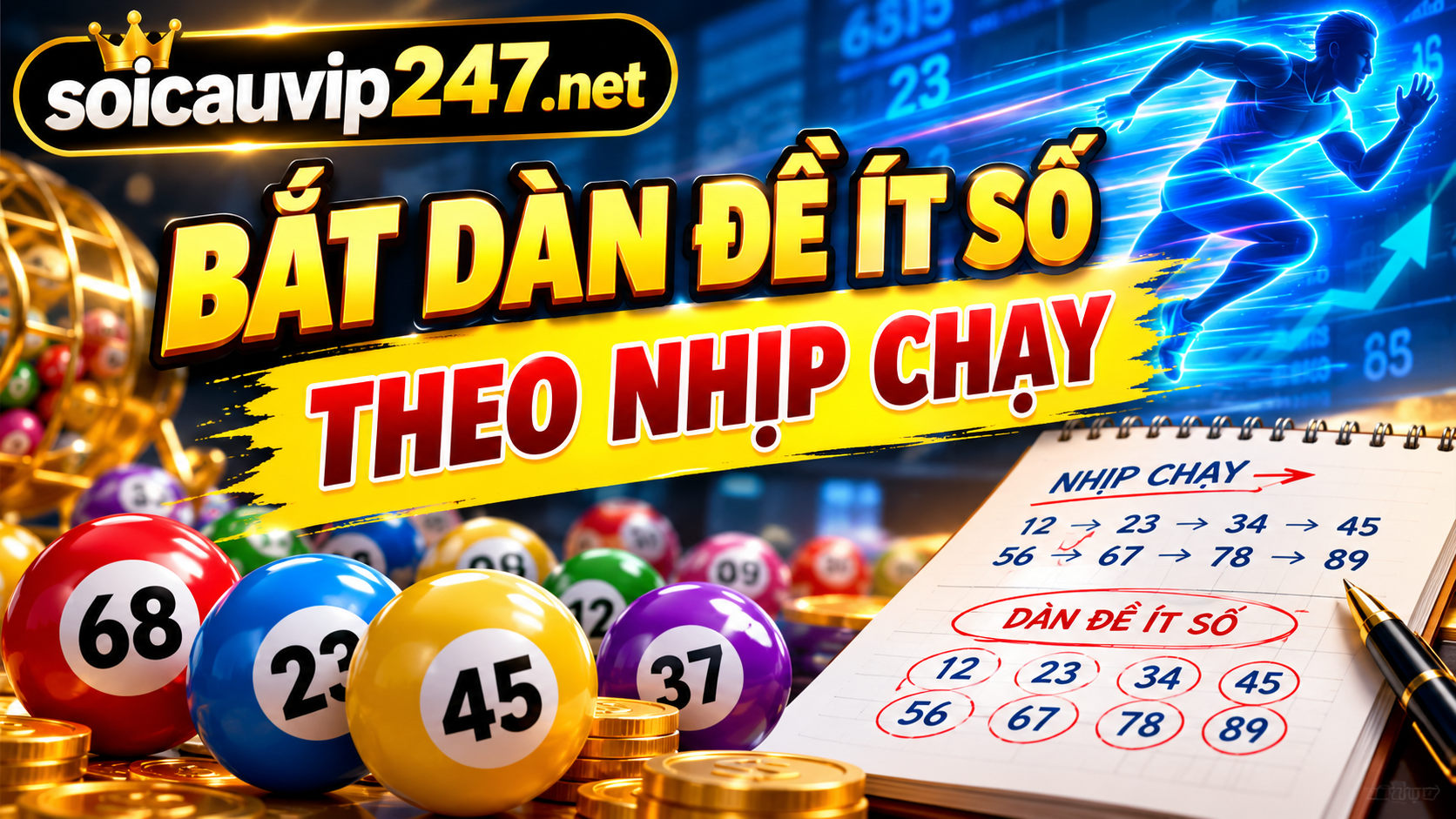 bắt dàn đề ít số theo nhịp chạy