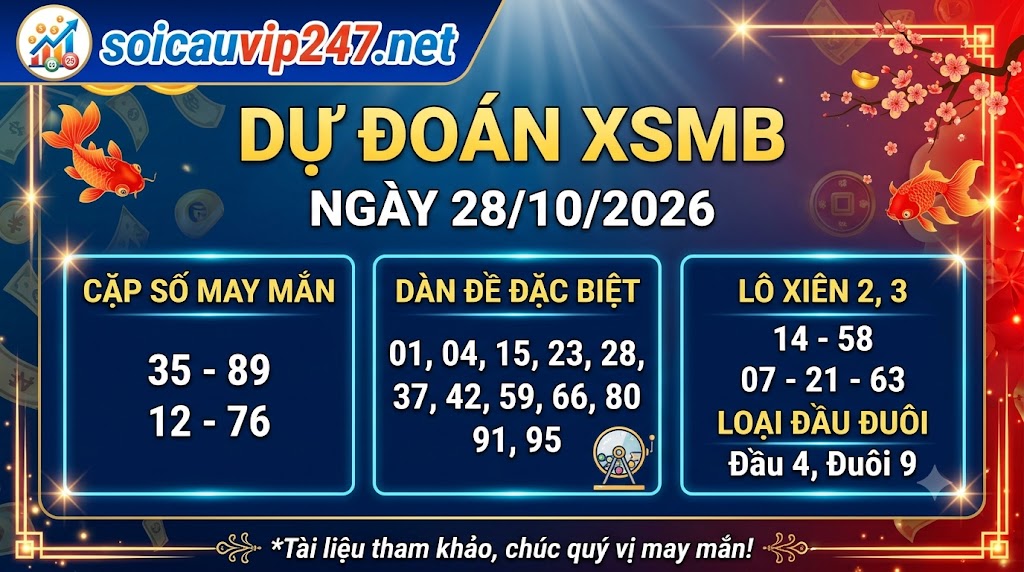 Dự đoán XSMB ngày 28/10/2026