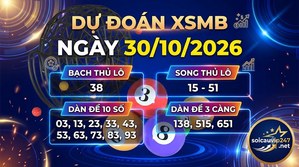 Dự đoán XSMB ngày 30/10/2026