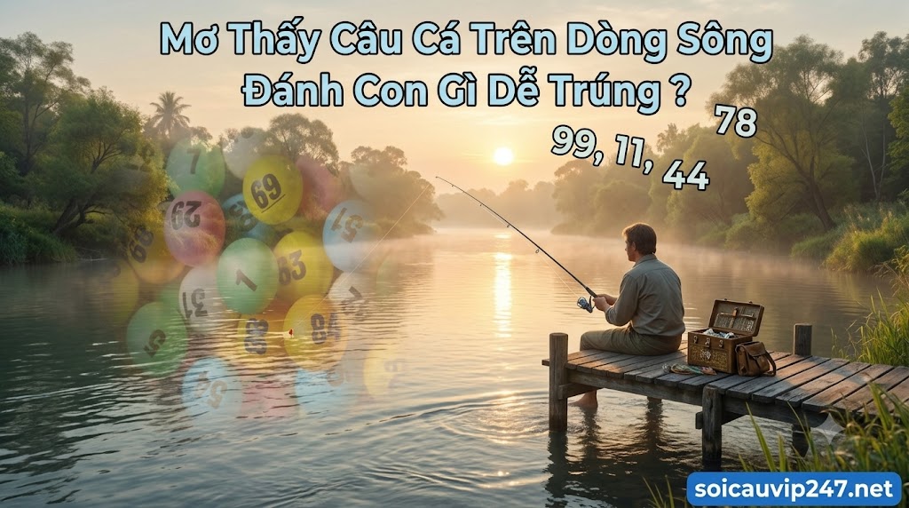 mơ thấy câu cá trên dòng sông
