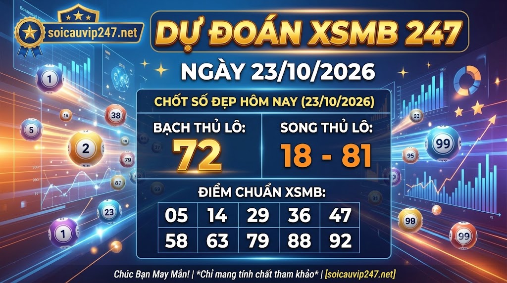 Dự đoán XSMB 247 ngày 23/10/2026